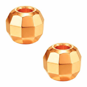Chapa Oro Cuenta Bicono 4x4mm (2 pza)