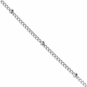 Acero Cadena con Bolitas 1mm Acero (1 mto)