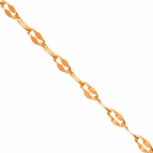 Acero Cadena Eslabon Plano 3x5mm Dorado (1 mto)
