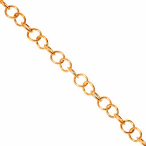 Acero Cadena Argolla 4mm Dorado (1 mto)