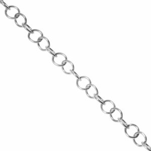 Acero Cadena Argolla 4mm Acero (1 mto)