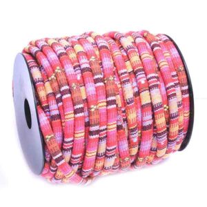 Rollo Cordon Sarape 6mm-25m Fiusha/Rojo/Amarillo (1 pza)
