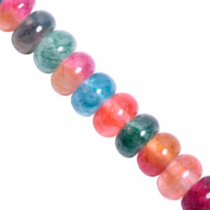 Jade Teñido Dona 5x8mm #08 Multicolor- 18cm aprox (1 tira)