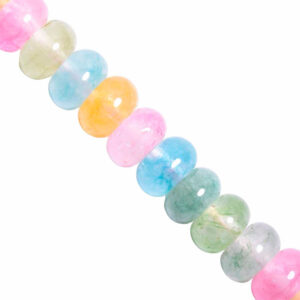 Jade Teñido Dona 5x8mm #12 Multicolor - 18cm aprox (1 tira)