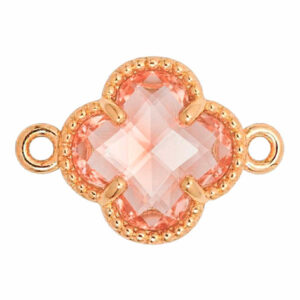 Chapa de Oro Sep. Cristal Trebol Golden 11mm (1 pza)