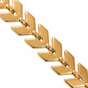 Chapa Oro 18K Cadena V 5x5mm  (1 mto)