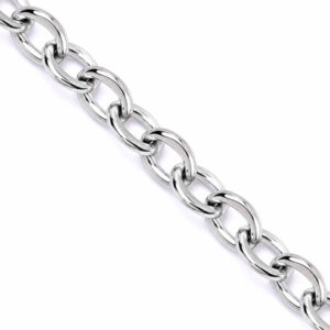 Acero Inox Cadena Argolla 0.4x1.6mm- Acero  (1 mto)