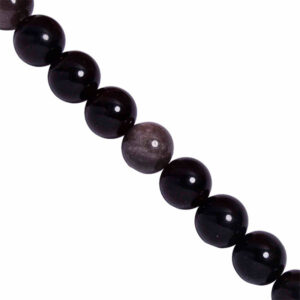 Obsidiana Silver Bola 10mm- 39cm aprox(1 tira)