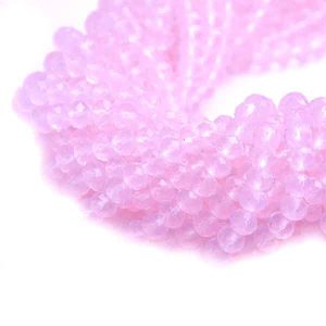 Cristal Rondel Fac.Hilo Largo 6mm D134-Opal Rosa (1 tira)