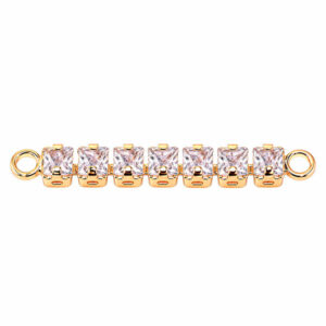 Micropave Separador 7 Zirconias 5x20mm Dorado (1 pza)
