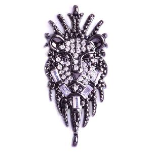 222-03 Micropave Separador Cabeza Leon Black Nickel (1 pza)