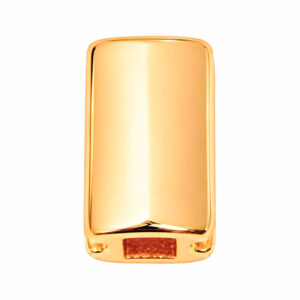 Chapa Oro Cuenta Rect Plana 11x10mm (1 pza)