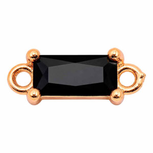Chapa Oro Separador Rect Negro 4x11mm (1 pza)