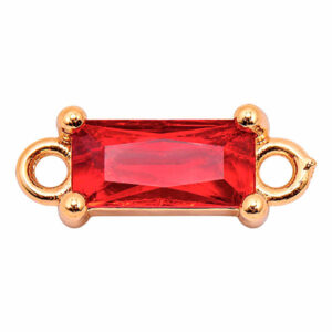 Chapa Oro Separador Rect Rojo 4x11mm (1 pza)