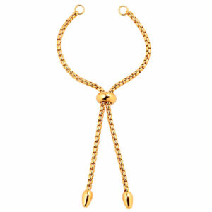 Acero Pulsera para armar cubo arroz 1x 12mm Dorado (1 pza