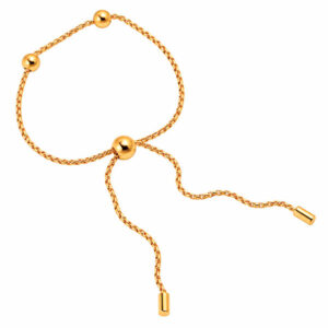 Acero Pulsera para armar raton bolita 2x11mm Dorado (1 pza)
