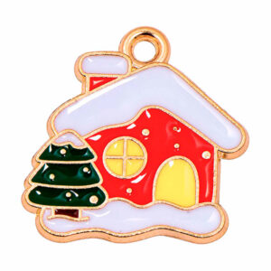 Esmalte Navidad Dije Casa 15mm (1 pza)