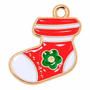 Esmalte Navidad Dije Bota 15mm (1 pza)
