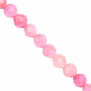 LD894 Rhodonita Bola Fac. 4mm - 39cm aprox (1 tira)