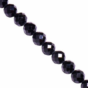 LD902 Turmalina Negra Bola Fac. 4mm -39cm aprox (1 tira)