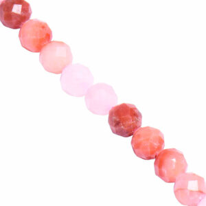LD914 Aventurina Rosa Bola Fac. 3mm - 38cm aprox (1 tira)